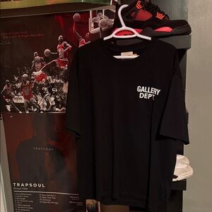 Gallery Dept Black Tee with White Text